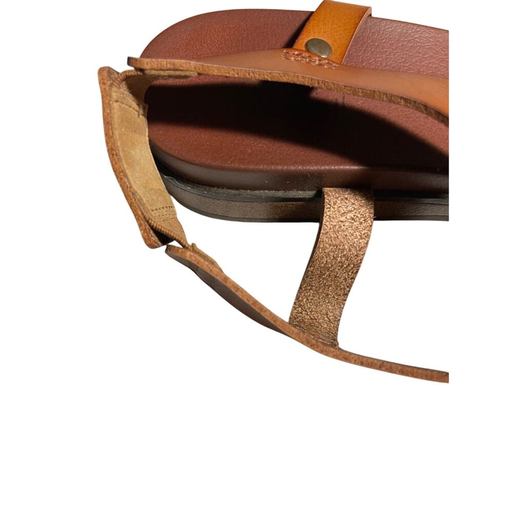 Lauren Blakwell Brown Leather Women's Slip-On Stretchy Back Sandals Size 8M - Picture 7 of 10
